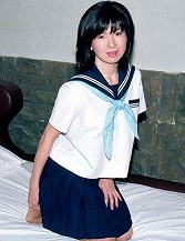 Lovely japanese coed in uniform spreads her tight trimmed pussy here